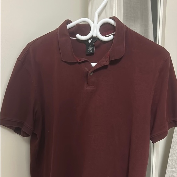 Calvin Klein Maroon Polo Shirt - Picture 1 of 3